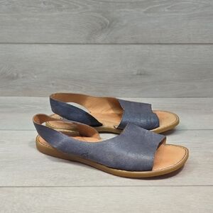 Born Women's Leather Ankle Flats Sandals Shoes Sz 9M